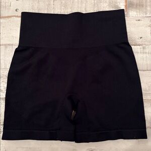 High-Waisted Black Women's Spandex Shorts
